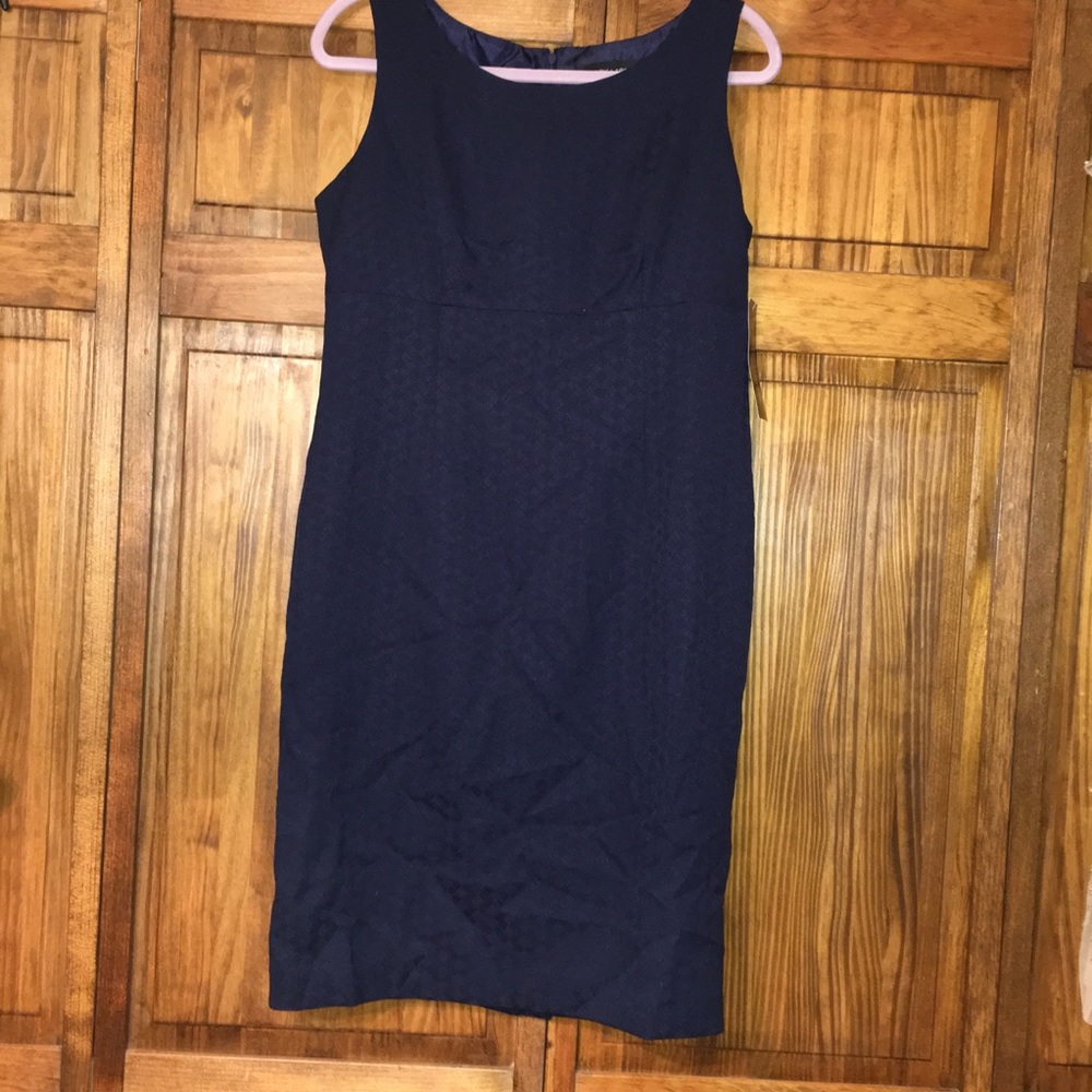 Navy Blue Knee Length Dress